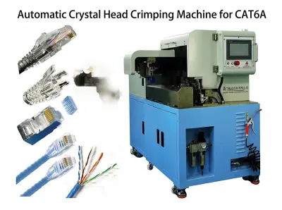 آلة كبس رؤوس كريستالية أوتوماتيكية RJ45 CAT6A WPM-CAT6A