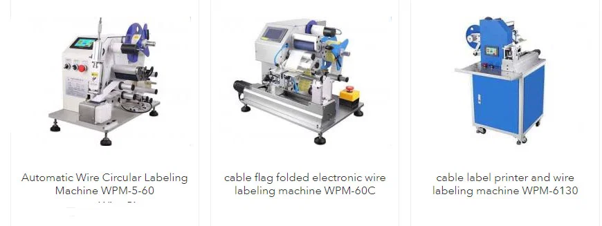 آلات وضع العلامات على الكابلات (نموذج العلم، الدائري، الطي، الطباعة) لوضع علامات واضحة ودائمة على الأسلاك/الكابلات لتعزيز التعريف والتنظيم.