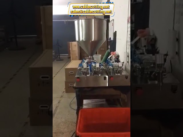 ماكينة تعبئة المواد اللزجة بفوهة مزدوجة – عسل، زبدة فول سوداني، صلصة حارة، ومعاجين تجميلية