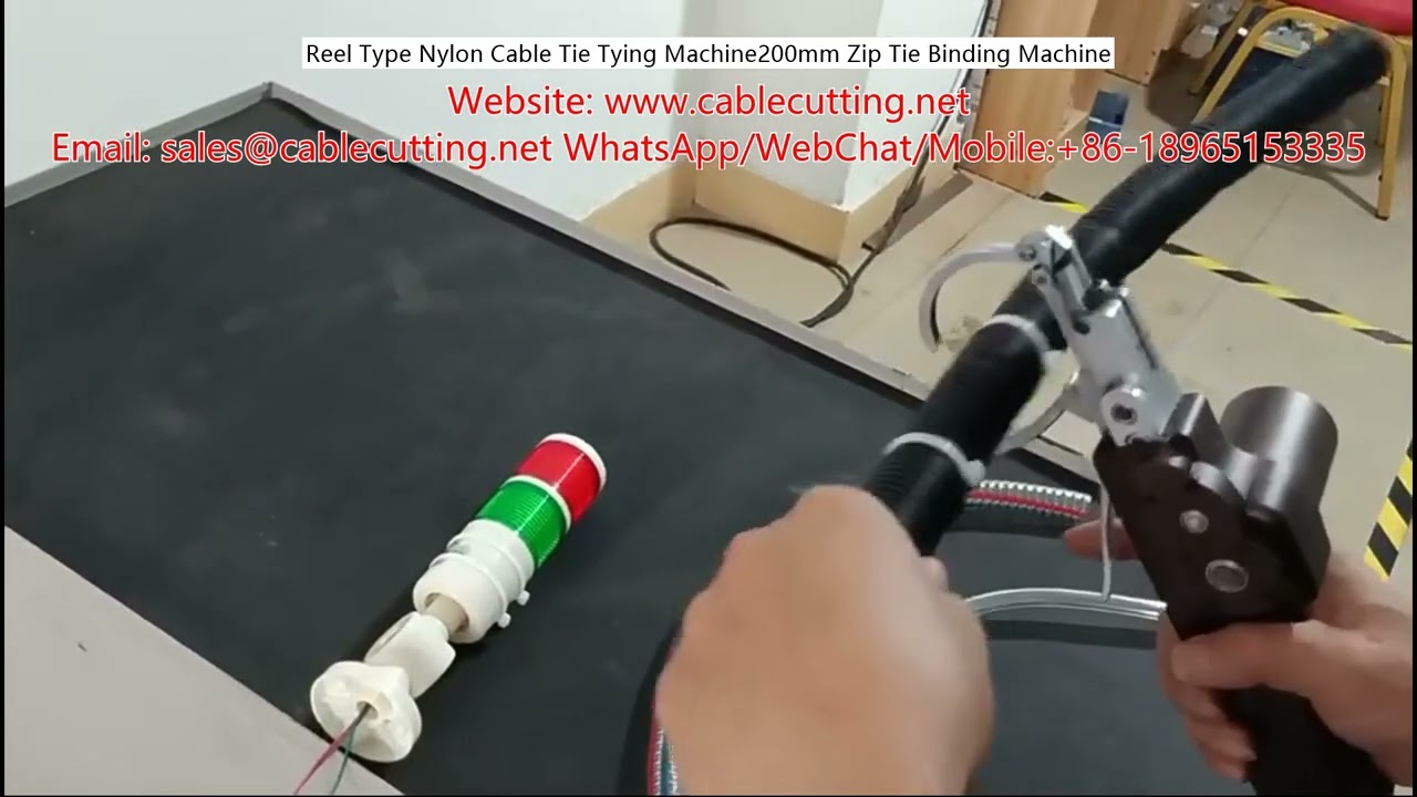 Reel Type Nylon Cable Tie Tying Machine 200mm Zip Tie Binding Machine